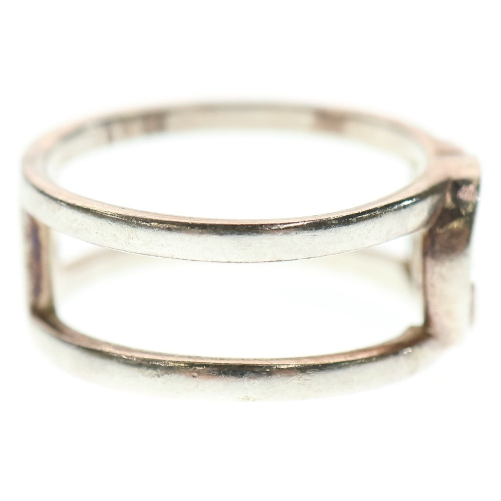 GUCCI(グッチ) インターロッキングG ロゴ ダブル リング 指輪 シルバー 17号 298036