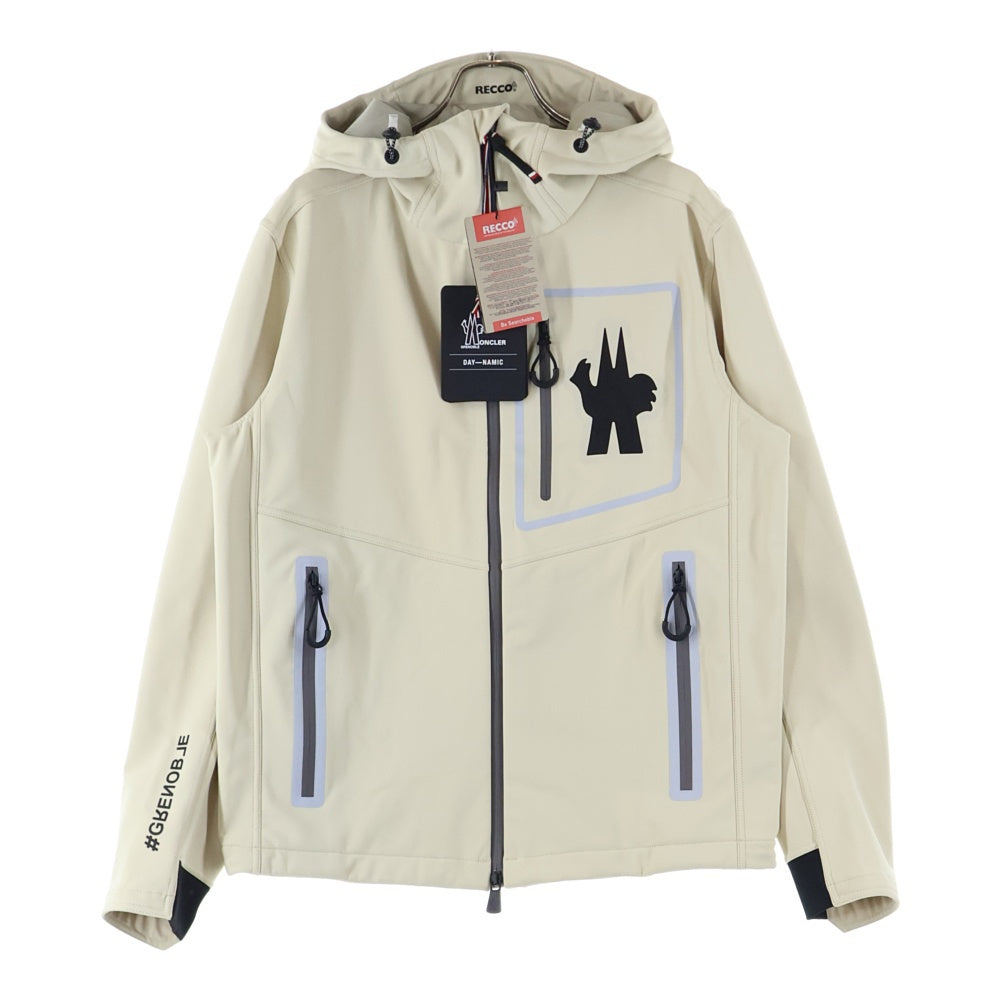 MONCLER GRENOBLE(モンクレールグルノーブル) 24AW CORMET コーメット ロゴ 止水ジップ フーデッド フリースジャケット ベージュ J20971A00011 59701