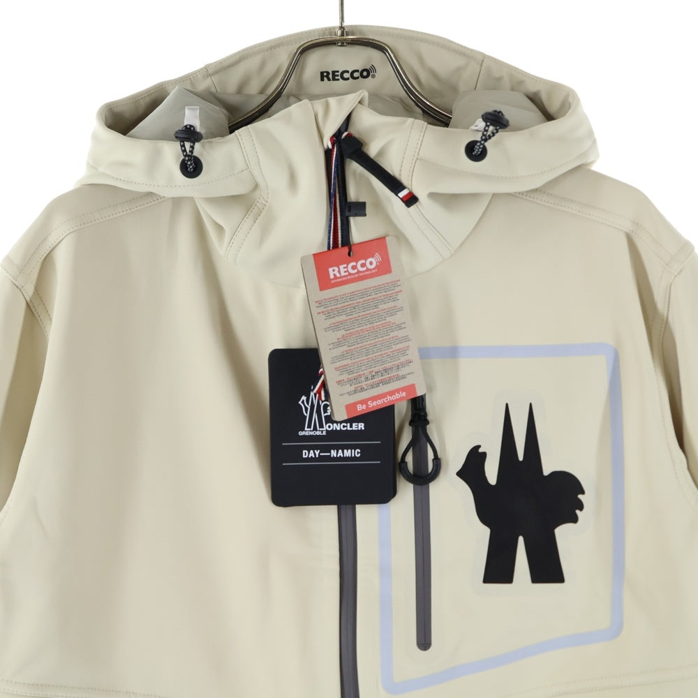 MONCLER GRENOBLE(モンクレールグルノーブル) 24AW CORMET コーメット ロゴ 止水ジップ フーデッド フリースジャケット ベージュ J20971A00011 59701