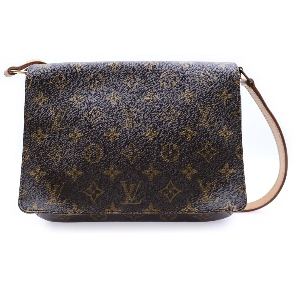 LOUIS VUITTON(ルイヴィトン) ミュゼット タンゴ モノグラム PVC レザー ショルダーバッグ ゴールド金具 ブラウン M51257