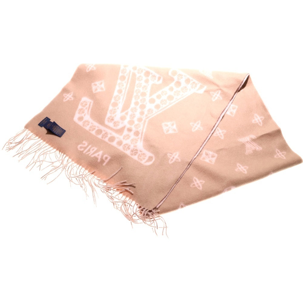 LOUIS VUITTON(ルイヴィトン) エシャルプ・レイキャビク プレシャス ドラゴン フリンジ マフラー ストール ピンク M79543