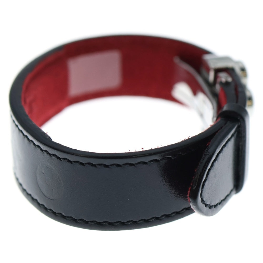 LOUIS VUITTON(ルイヴィトン) ブラスレ ヴー グッドラック ブレスレット バンド ブラック×レッド レザー M64447 シルバー金具