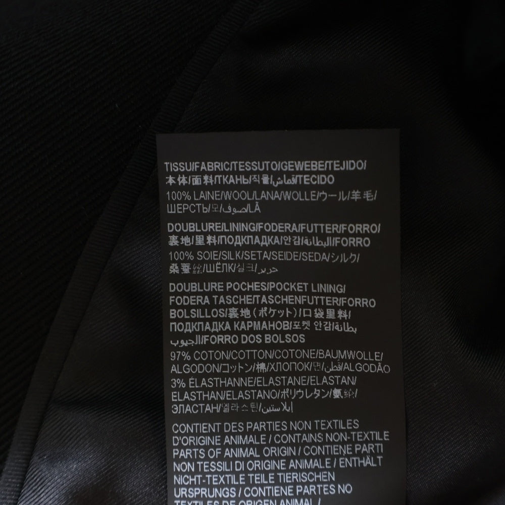 SAINT LAURENT PARIS(サンローランパリ) ウール ダブルブレスト ピークドラペル テーラードジャケット ブラック 726869