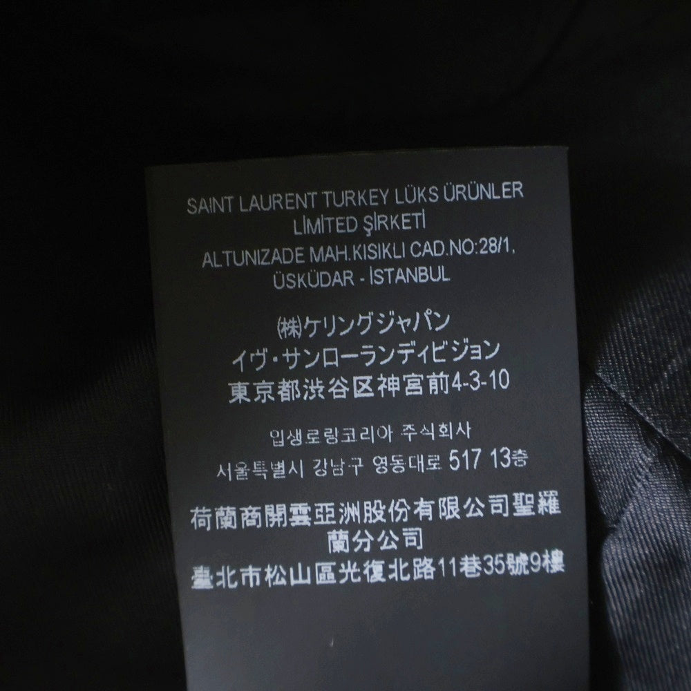 SAINT LAURENT PARIS(サンローランパリ) ウール ダブルブレスト ピークドラペル テーラードジャケット ブラック 726869