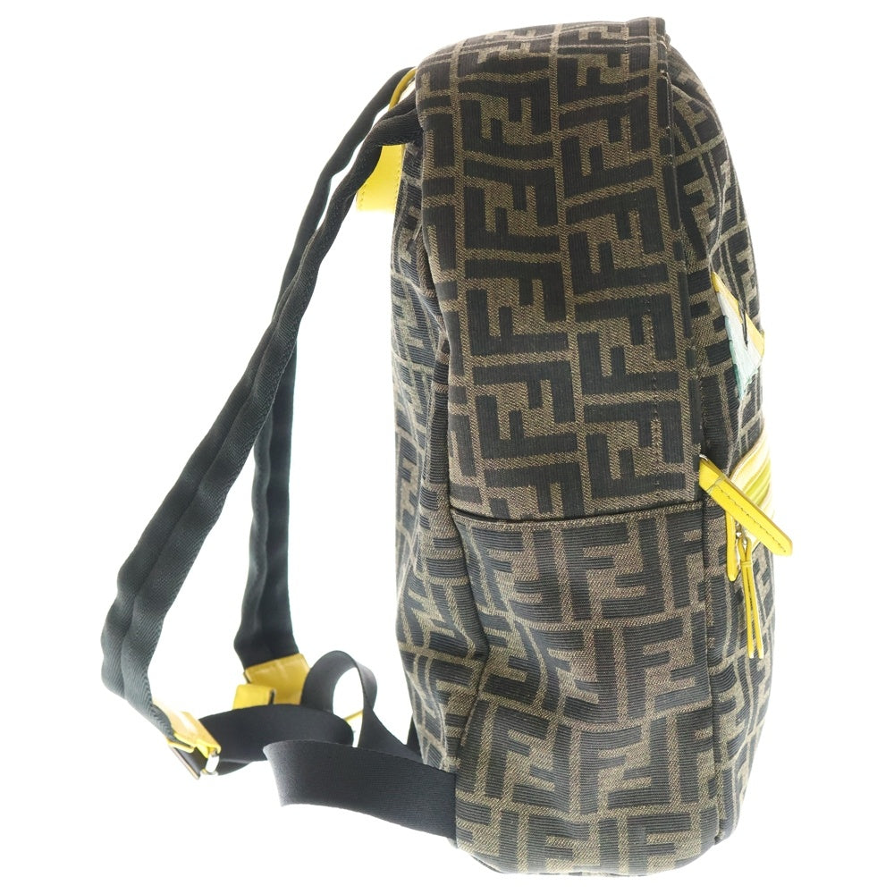FENDI(フェンディ) モンスターバグス ズッカ コーティングキャンバス バックパック リュックサック ブラウン×ブラック 8BZ040 シルバー金具