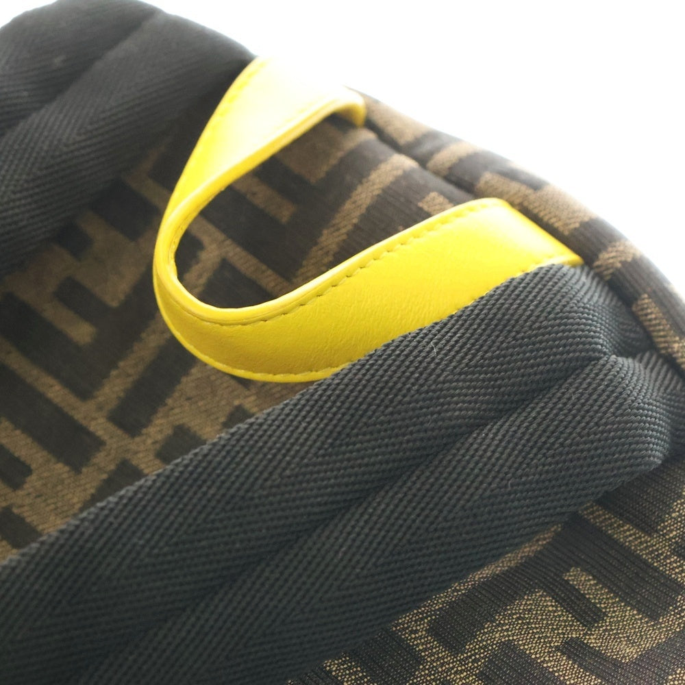 FENDI(フェンディ) モンスターバグス ズッカ コーティングキャンバス バックパック リュックサック ブラウン×ブラック 8BZ040 シルバー金具
