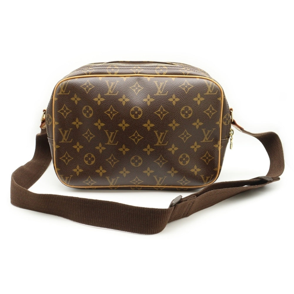 LOUIS VUITTON(ルイヴィトン) モノグラム リポーターPM ショルダーバッグ ブラウン レザー×PVC M45254 ゴールド金具