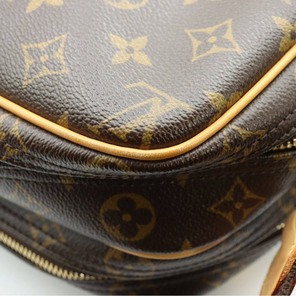LOUIS VUITTON(ルイヴィトン) モノグラム リポーターPM ショルダーバッグ ブラウン レザー×PVC M45254 ゴールド金具