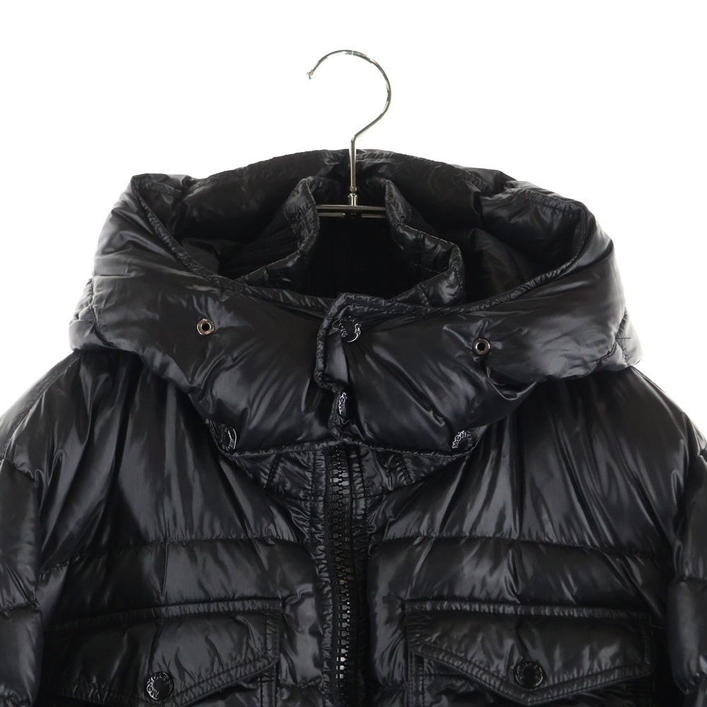MONCLER(モンクレール) FEDOR ヒョードル ワッペンロゴ フーデッド ジップアップ ダウンジャケット ブラック 120914192705 53029