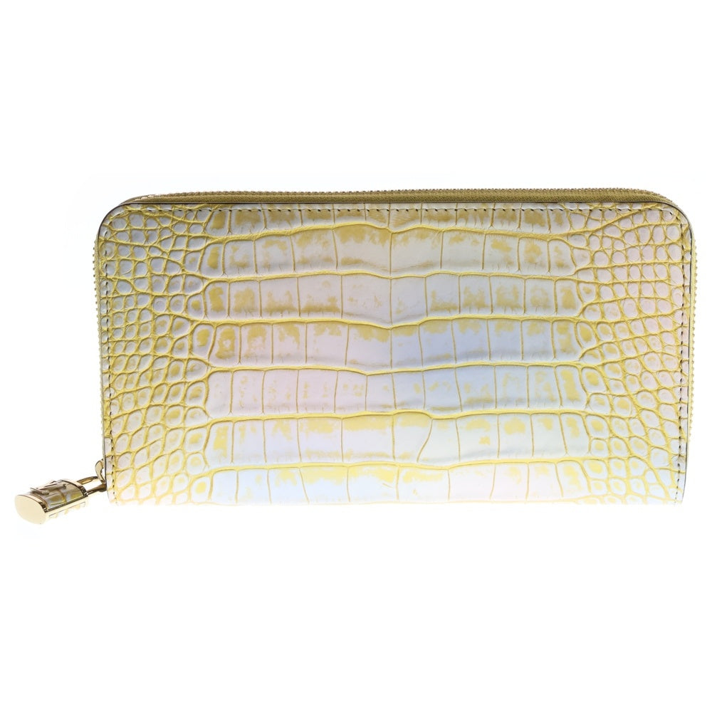 LOUIS VUITTON(ルイヴィトン) ジッピーウォレット クロコダイル ロングウォレット 長財布 カードケース ホワイト×ゴールド レディース