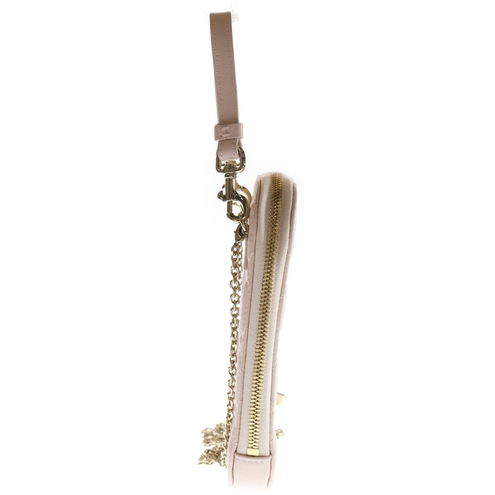 Christian Dior(クリスチャンディオール) カナージュ フォンショルダー ミニバッグ ショルダーバッグ ライトピンク レザー ゴールド金具