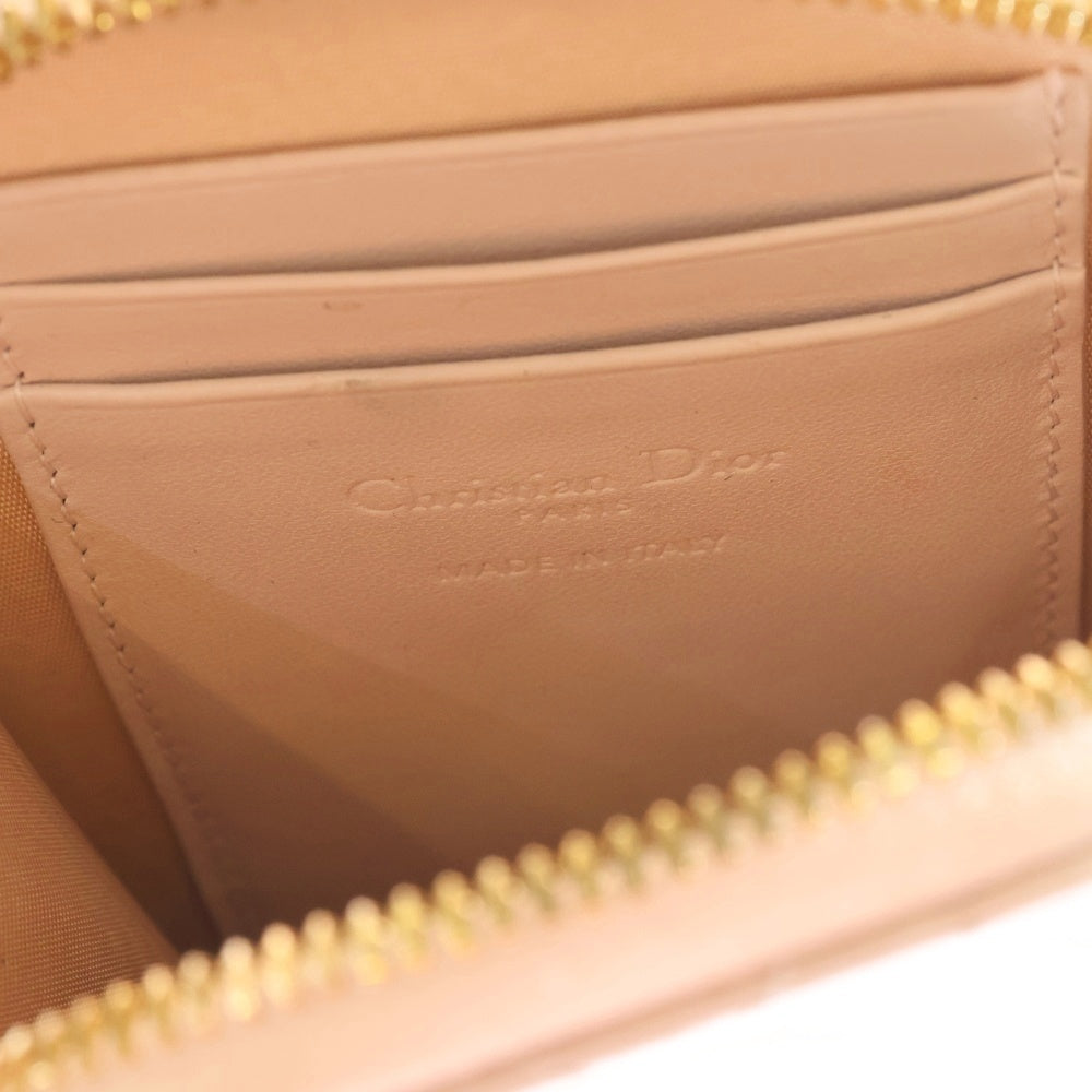 Christian Dior(クリスチャンディオール) カナージュ フォンショルダー ミニバッグ ショルダーバッグ ライトピンク レザー ゴールド金具