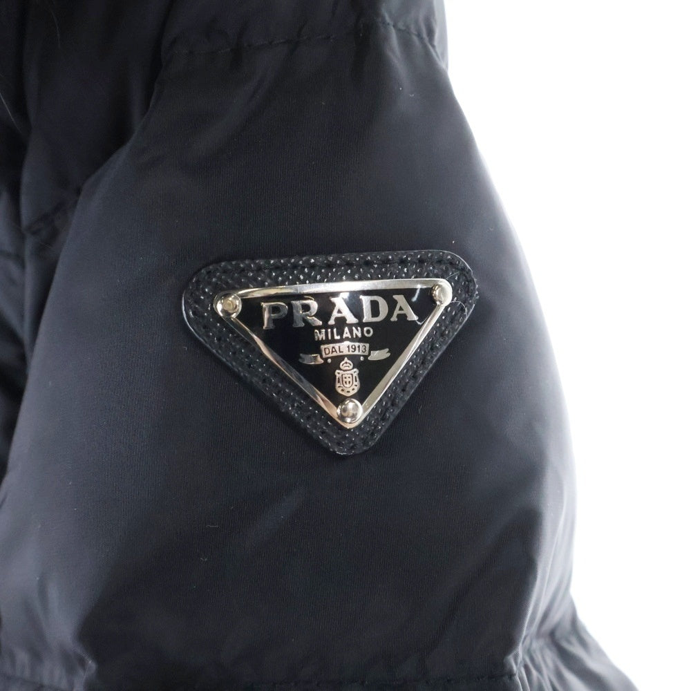 PRADA(プラダ) 19AW ブルー トライアングルロゴプレート ジップアップ