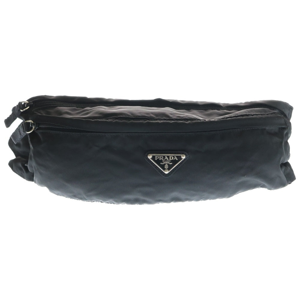PRADA(プラダ) ウエストバッグ ボディバッグ ショルダーバッグ ブラック ナイロン シルバー金具