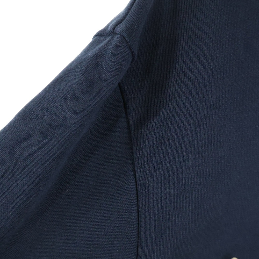 MONCLER(モンクレール) 22AW ワッペンロゴ プルオーバースウェットパーカー フーディー ネイビー H20918G00050 809KR