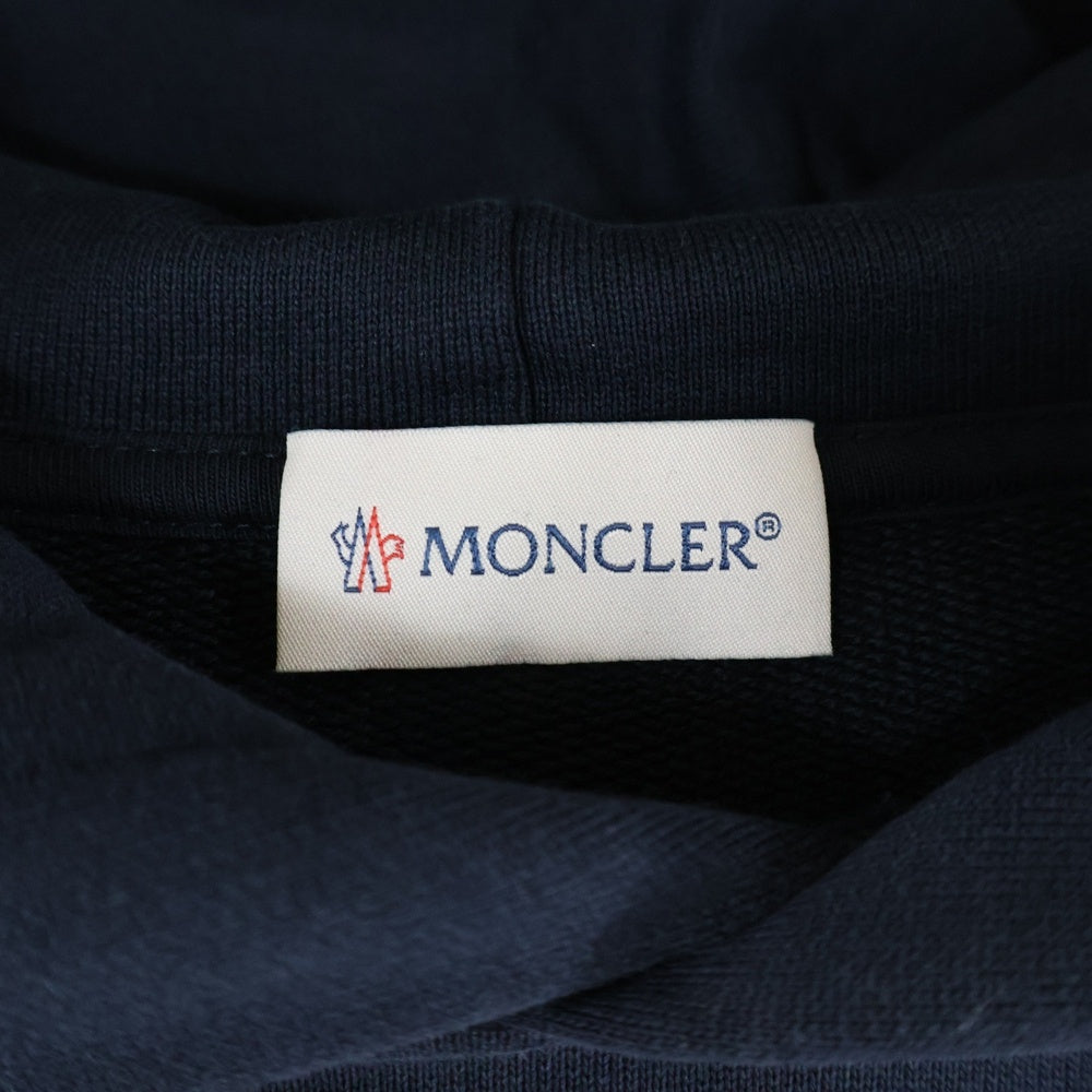 MONCLER(モンクレール) 22AW ワッペンロゴ プルオーバースウェットパーカー フーディー ネイビー H20918G00050 809KR