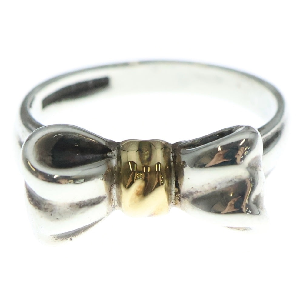 TIFFANY & Co.(ティファニー) リボンリング 指輪 シルバー×ゴールド 925/750 4.1g レディース