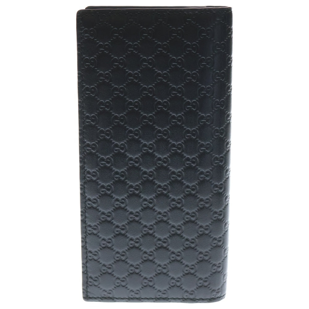 GUCCI(グッチ) マイクログッチシマ 長財布 ロングウォレット カードケース ブラック レザー 449245 レディース