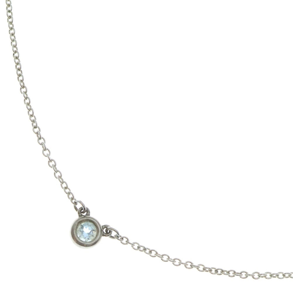 TIFFANY & Co.(ティファニー) バイザヤード アクアマリン ネックレス ペンダント チェーン シルバー×ブルー SV925