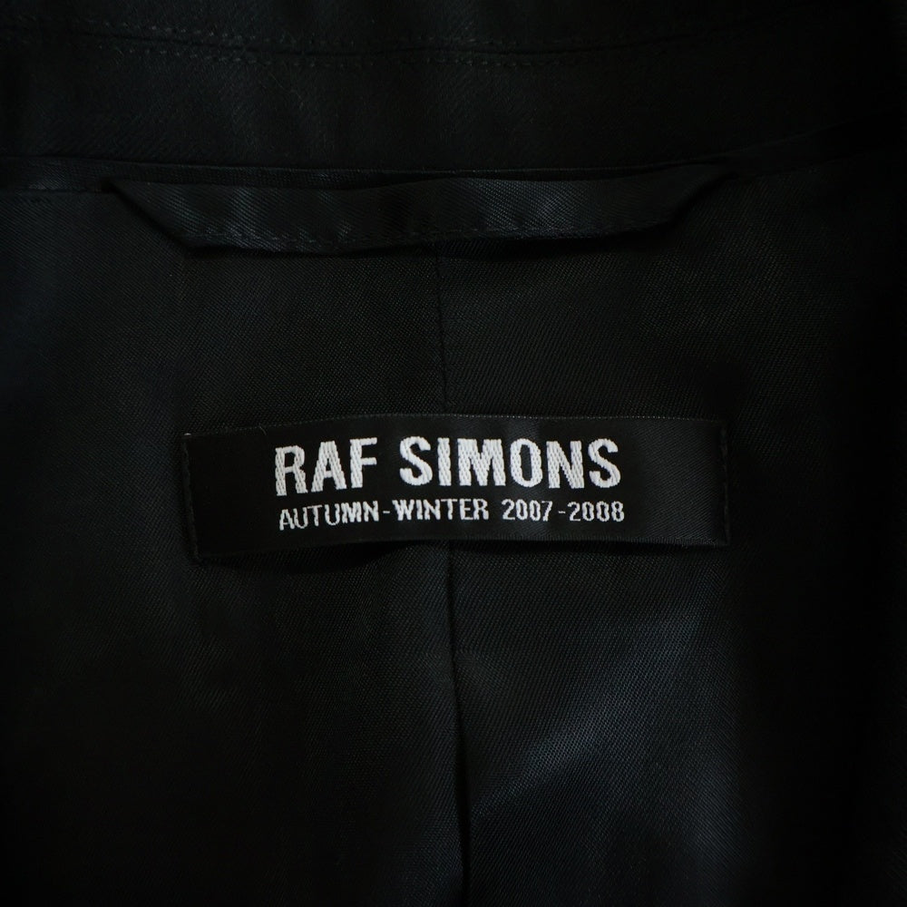 RAF SIMONS(ラフシモンズ) 07AW ウールシングルテーラードジャケット ブラック
