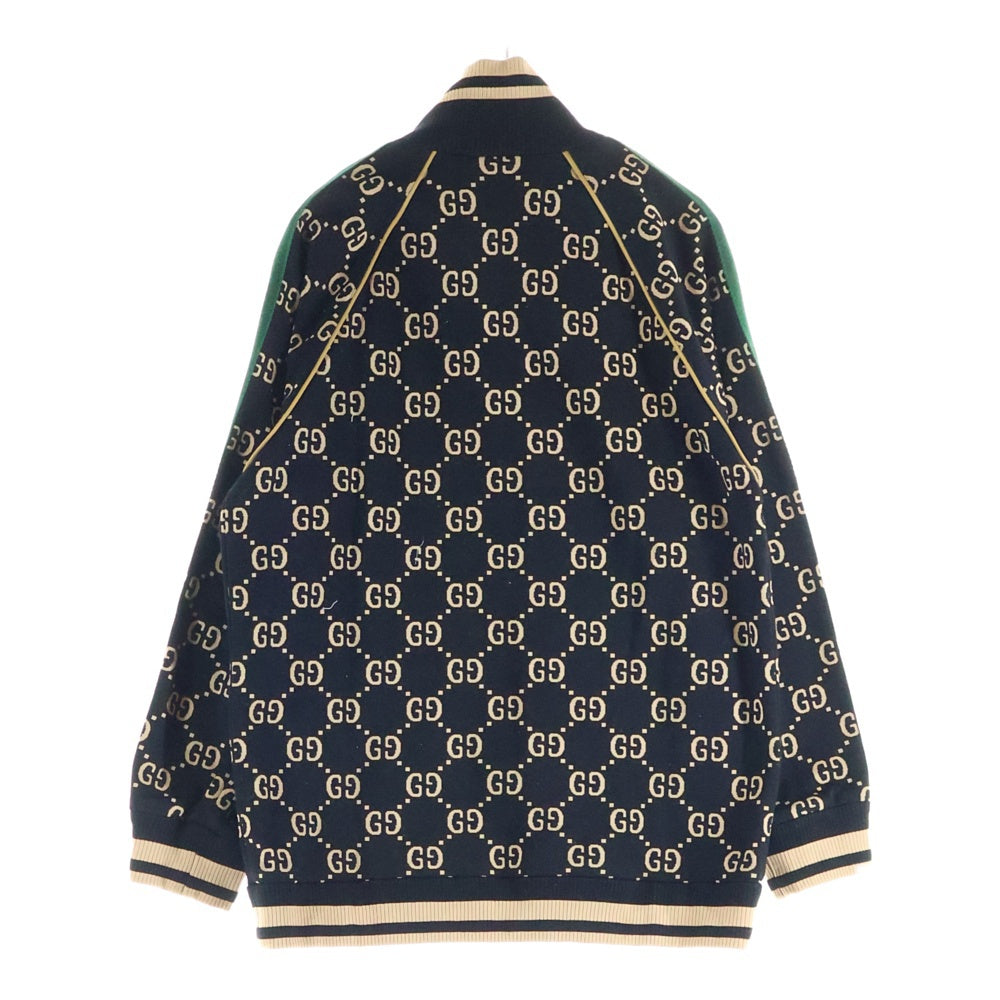 GUCCI(グッチ) 22AW GGシェリー ジップブルゾン ジャケット ブラック/ベージュ 695955 XJEEI