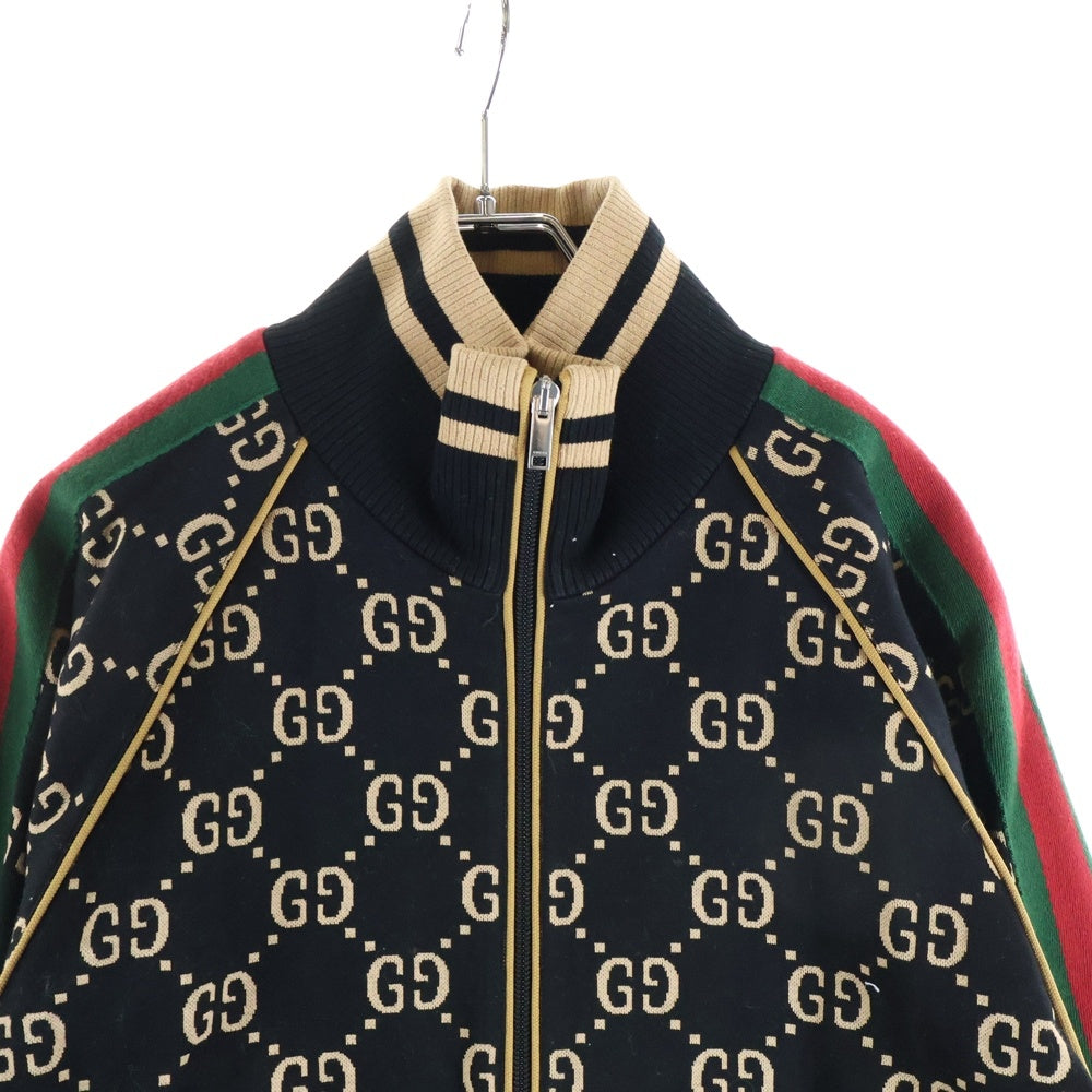 GUCCI(グッチ) 22AW GGシェリー ジップブルゾン ジャケット ブラック/ベージュ 695955 XJEEI