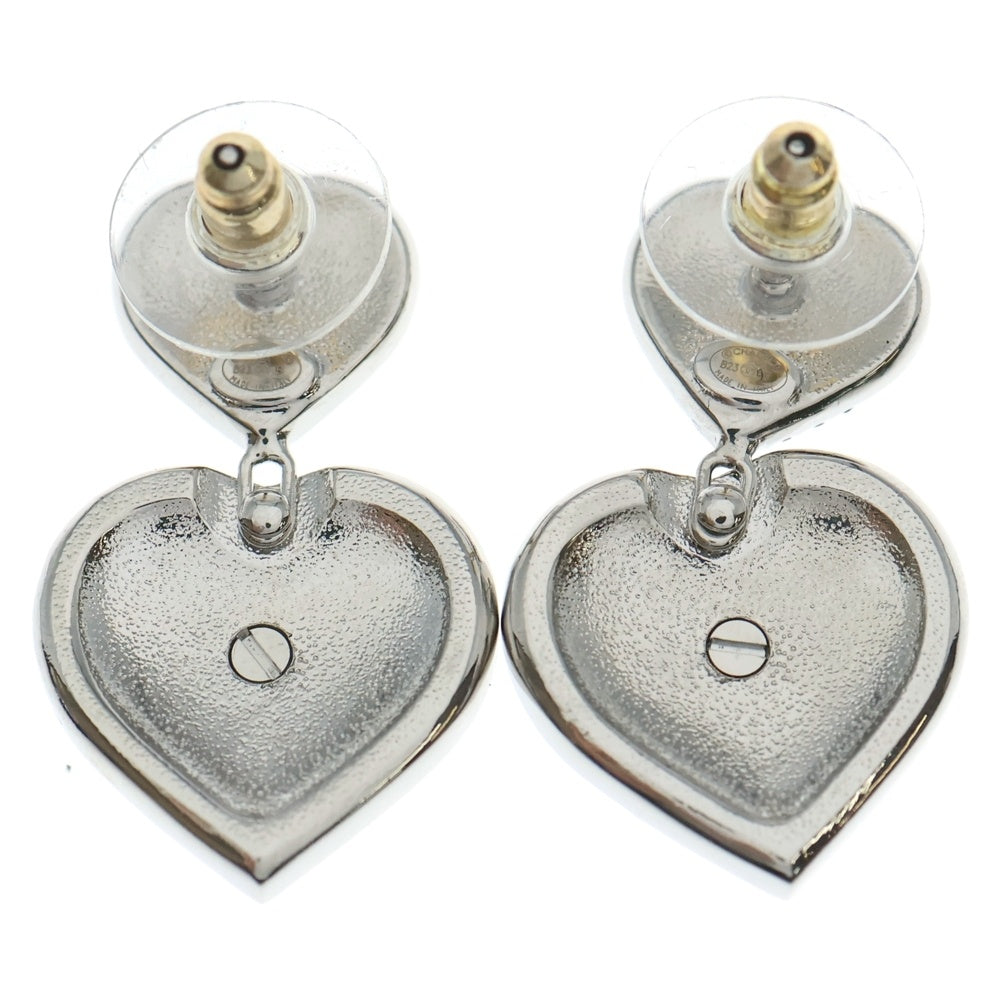 CHANEL(シャネル) ココマーク ラインストーン ラインストーン ハート ピアス シルバー レディース