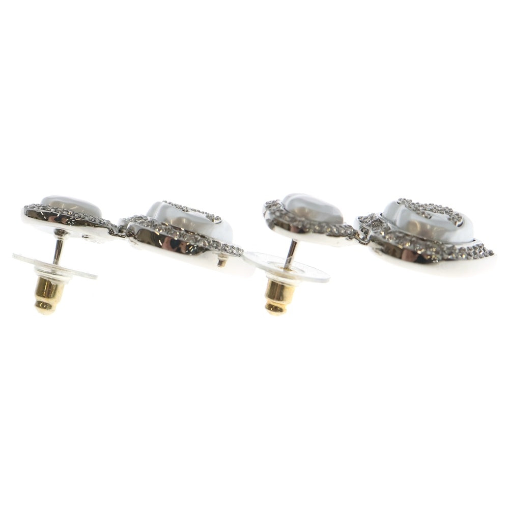 CHANEL(シャネル) ココマーク ラインストーン ラインストーン ハート ピアス シルバー レディース