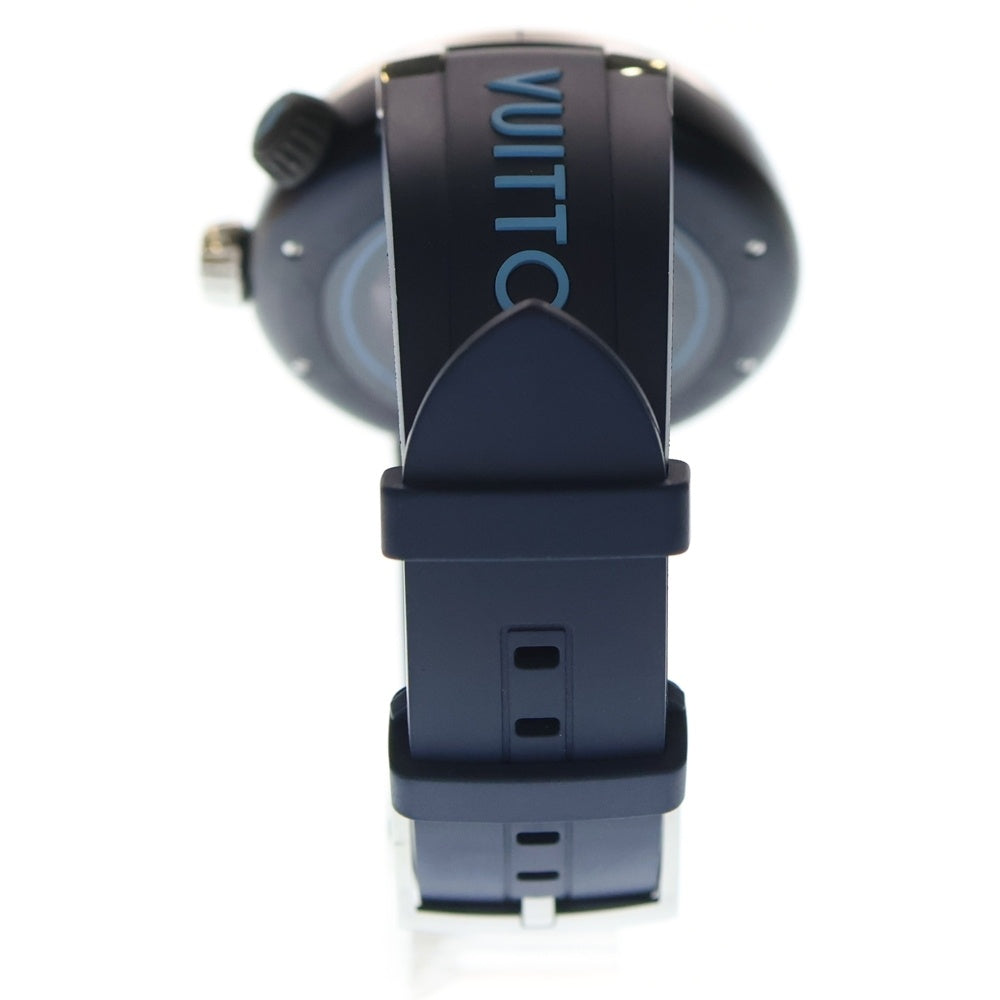 LOUIS VUITTON(ルイヴィトン) タンブール ストリート ダイバー スカイラインブルー文字盤 SS×ラバー/AT 自動巻き 腕時計 QA121Z