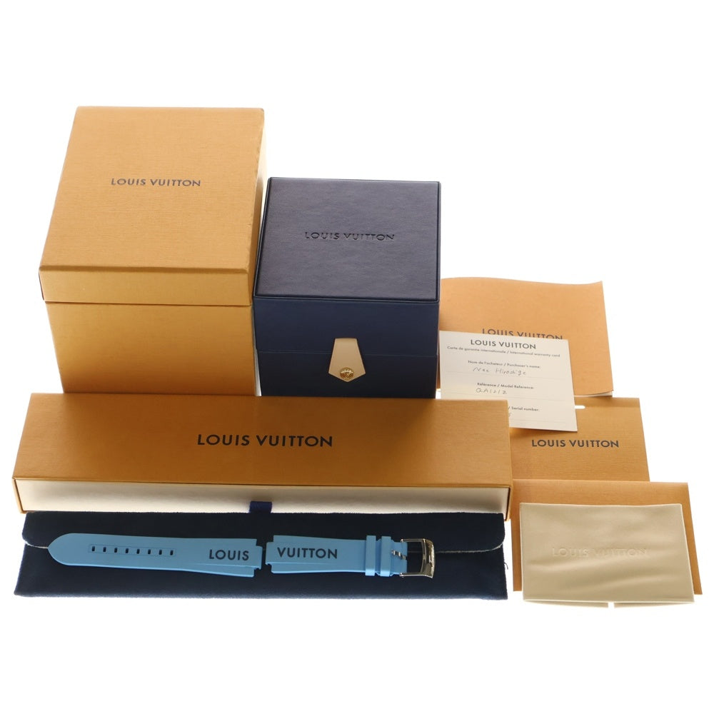 LOUIS VUITTON(ルイヴィトン) タンブール ストリート ダイバー スカイラインブルー文字盤 SS×ラバー/AT 自動巻き 腕時計 QA121Z