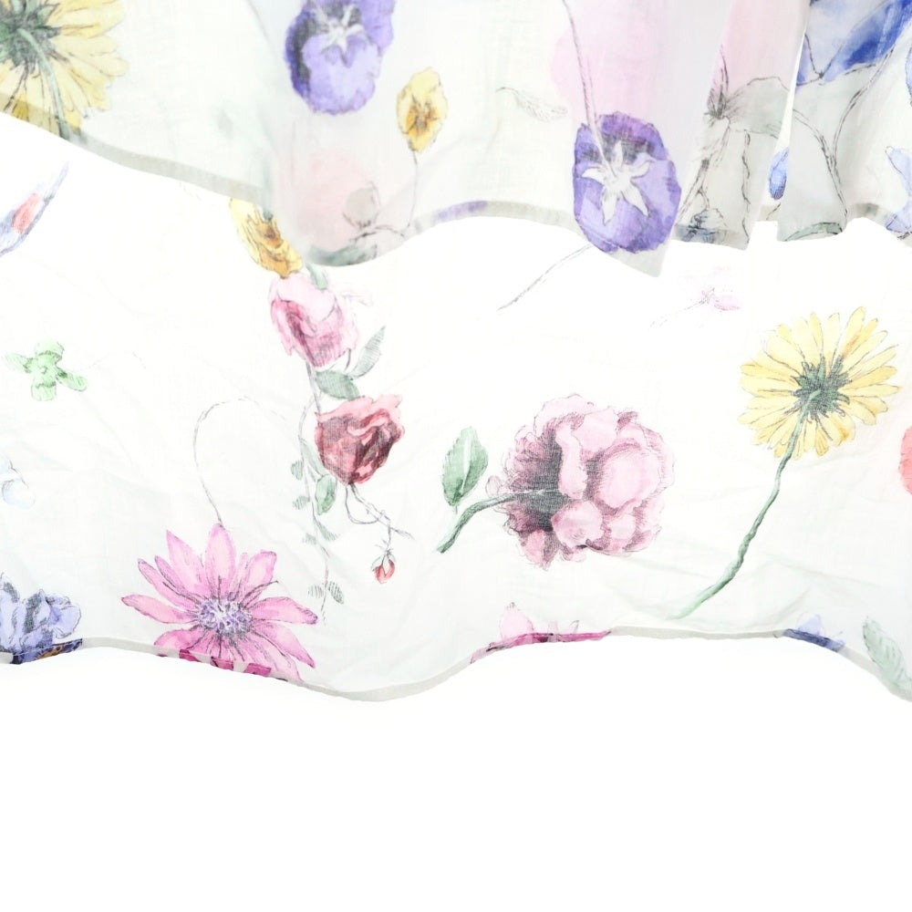 Christian Dior(クリスチャンディオール) ボタニカル柄 長袖シャツ ホワイト/ピンク レディース 351B54A3763