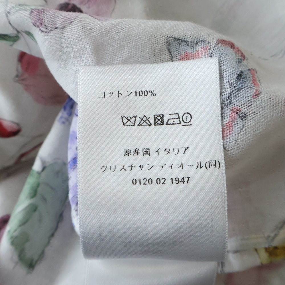 Christian Dior(クリスチャンディオール) ボタニカル柄 長袖シャツ ホワイト/ピンク レディース 351B54A3763