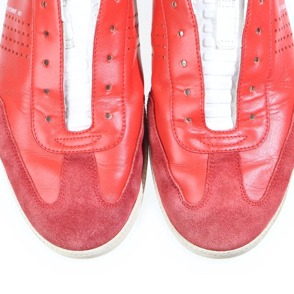 Christian Dior(クリスチャンディオール) B01 レザー レースアップ ローカットシューズ スニーカー ジャーマントレーナー レッド