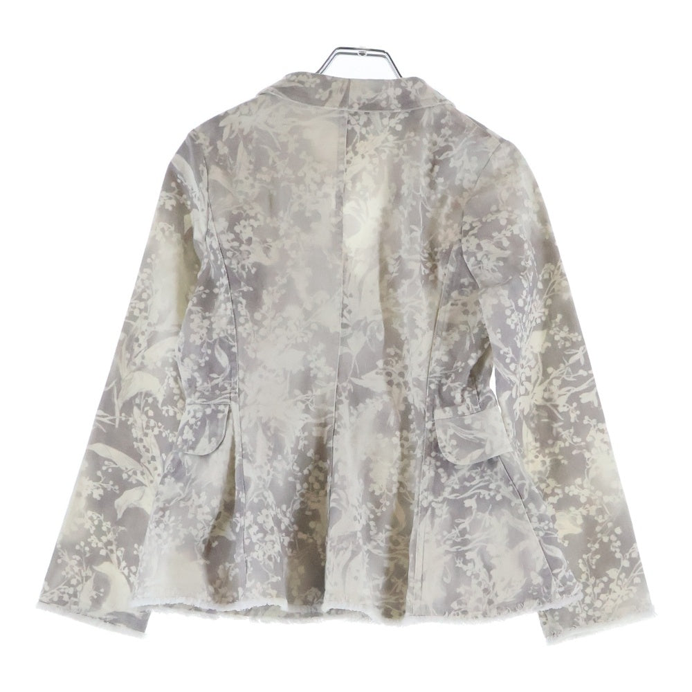Christian Dior(クリスチャンディオール) リリー総柄 スナップボタン テーラードジャケット グレー キッズ 3WBM12JKTB