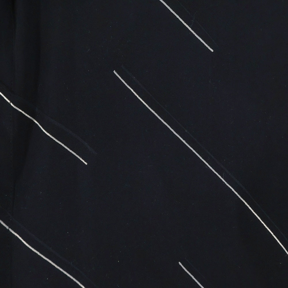 SAINT LAURENT PARIS(サンローランパリ) バイアス柄 比翼ボタン 長袖 シャツ ブラック 564172