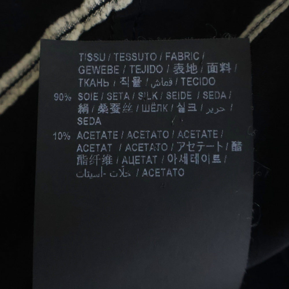 SAINT LAURENT PARIS(サンローランパリ) バイアス柄 比翼ボタン 長袖 シャツ ブラック 564172
