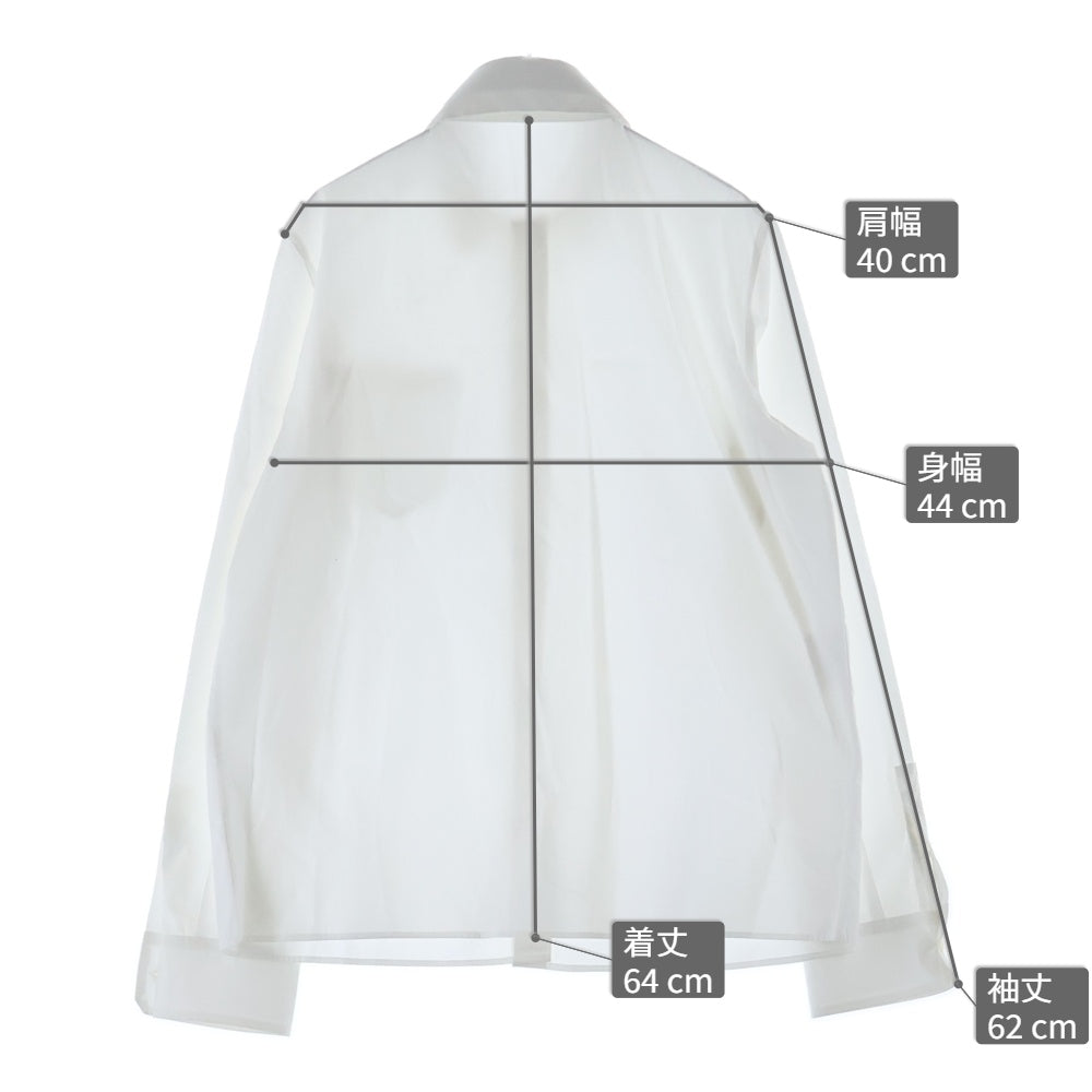 PRADA(プラダ) 22SSトライアングルロゴプレート 長袖シャツ ホワイト P4158