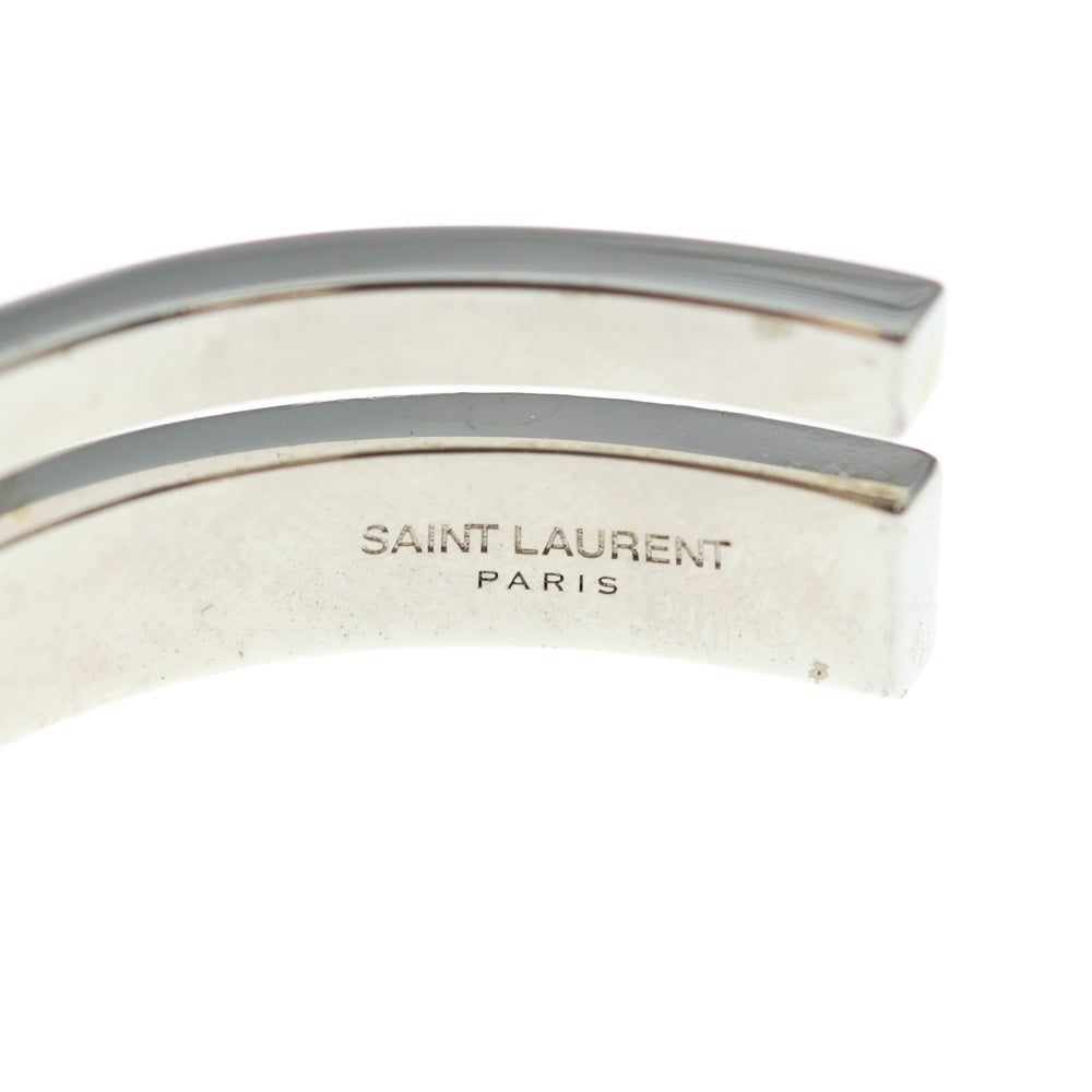 SAINT LAURENT PARIS(サンローランパリ) サンローラン バングル ブレスレット シルバー SV ラインストーン