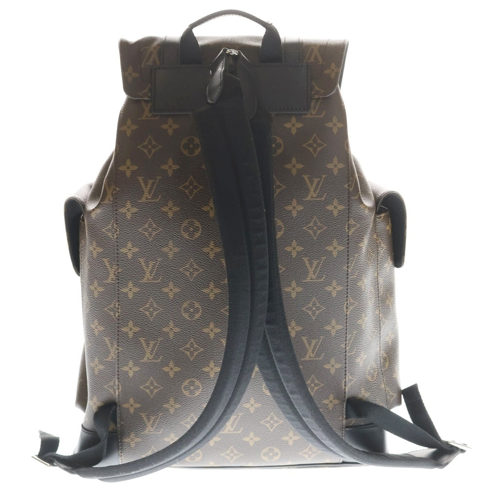 LOUIS VUITTON(ルイヴィトン) クリストファーMM リュックサック バックパック ブラック×ブラウン レザー×PVC M43735 ゴールド金具 レディース