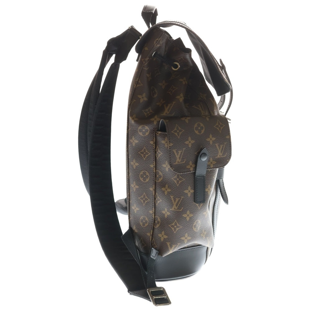 LOUIS VUITTON(ルイヴィトン) クリストファーMM リュックサック バックパック ブラック×ブラウン レザー×PVC M43735 ゴールド金具 レディース