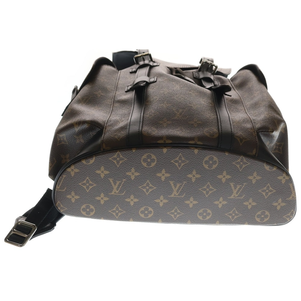 LOUIS VUITTON(ルイヴィトン) クリストファーMM リュックサック バックパック ブラック×ブラウン レザー×PVC M43735 ゴールド金具 レディース