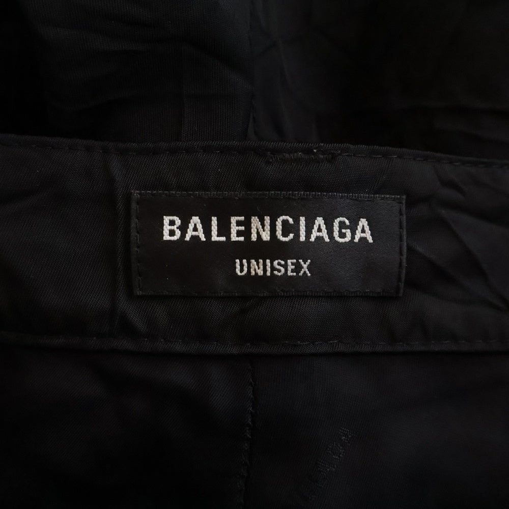 BALENCIAGA(バレンシアガ) シワ加工 ナイロンパンツ ブラック 675566 TLO05