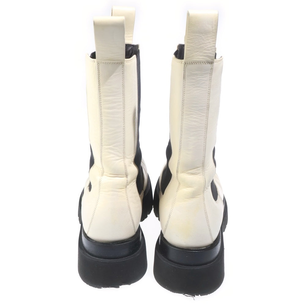 BOTTEGA VENETA(ボッテガヴェネタ) Lug Boots サイドゴア レザーラグブーツ ホワイト