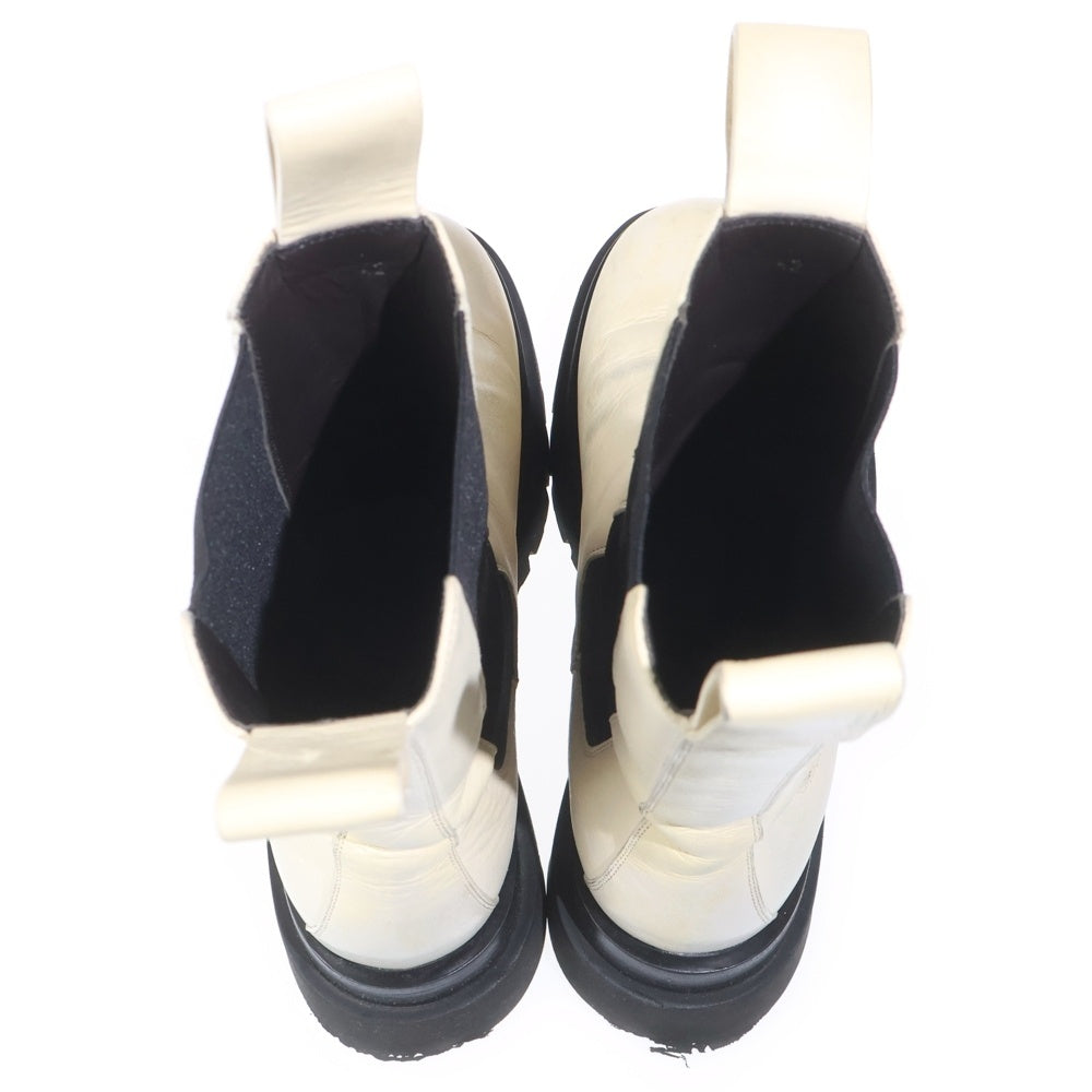 BOTTEGA VENETA(ボッテガヴェネタ) Lug Boots サイドゴア レザーラグブーツ ホワイト