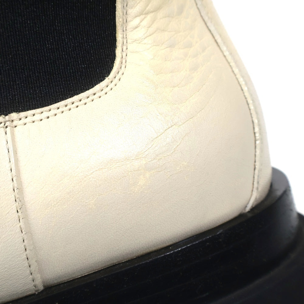 BOTTEGA VENETA(ボッテガヴェネタ) Lug Boots サイドゴア レザーラグブーツ ホワイト