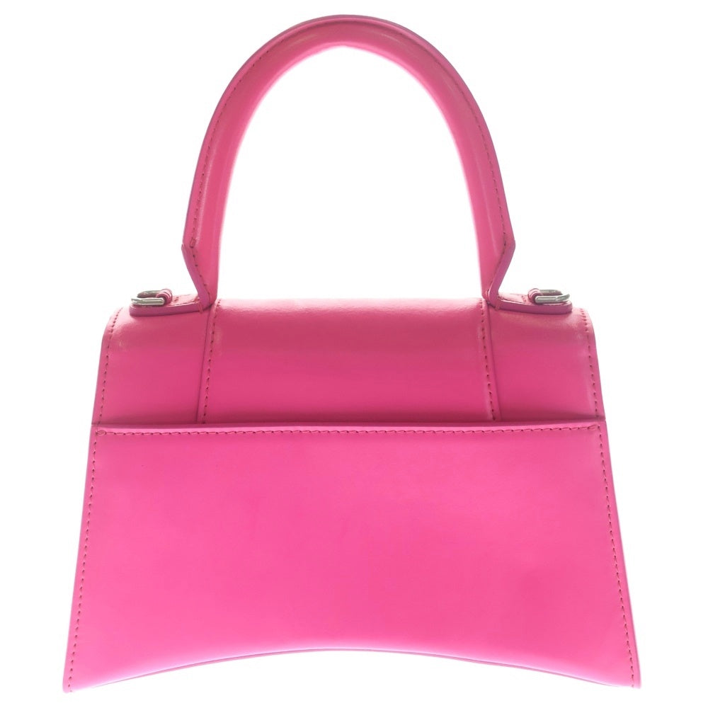 BALENCIAGA(バレンシアガ) アワーグラス トップハンドル 2WAYバッグ ハンドバッグ ショルダーバッグ ピンク レザー 593546 シルバー金具