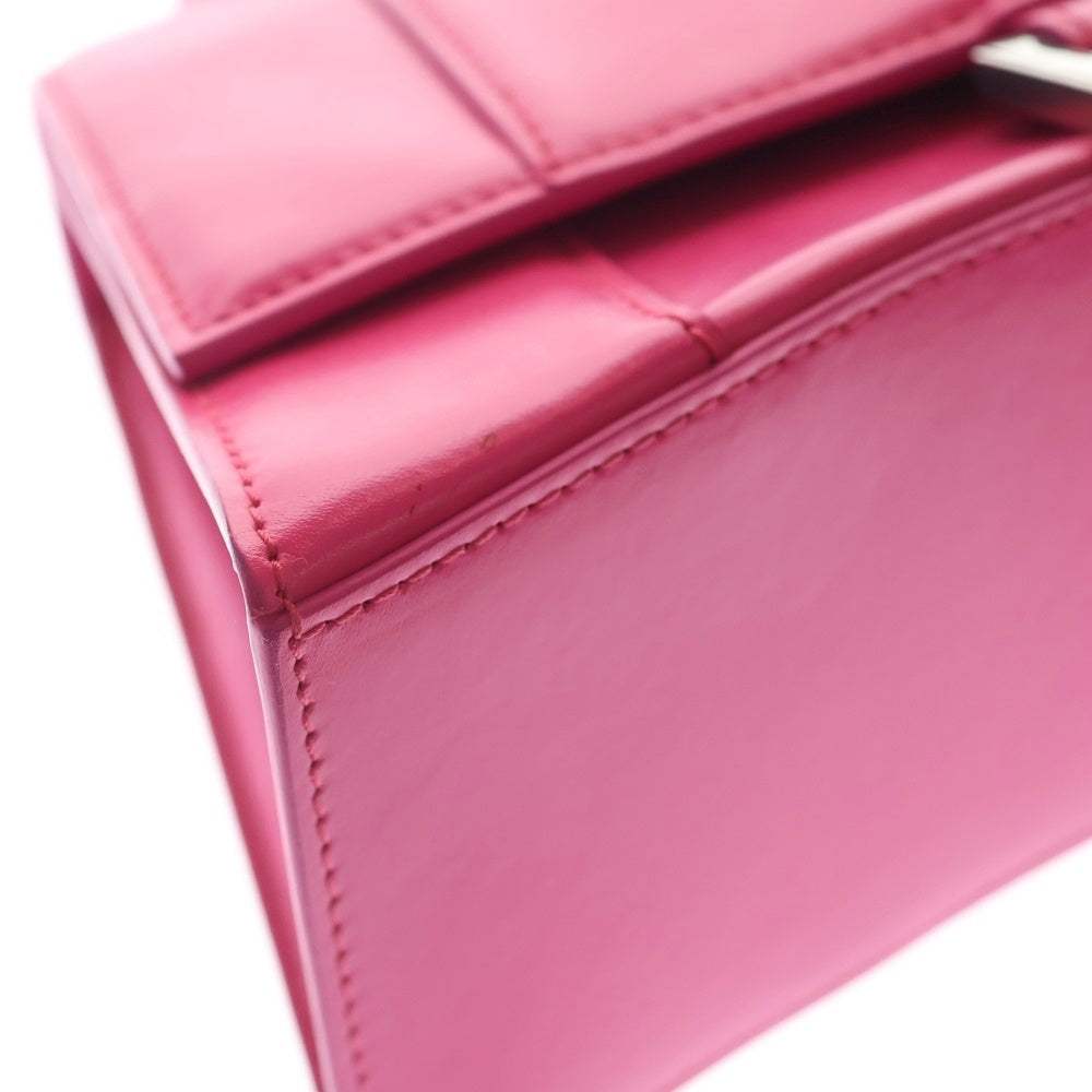 BALENCIAGA(バレンシアガ) アワーグラス トップハンドル 2WAYバッグ ハンドバッグ ショルダーバッグ ピンク レザー 593546 シルバー金具