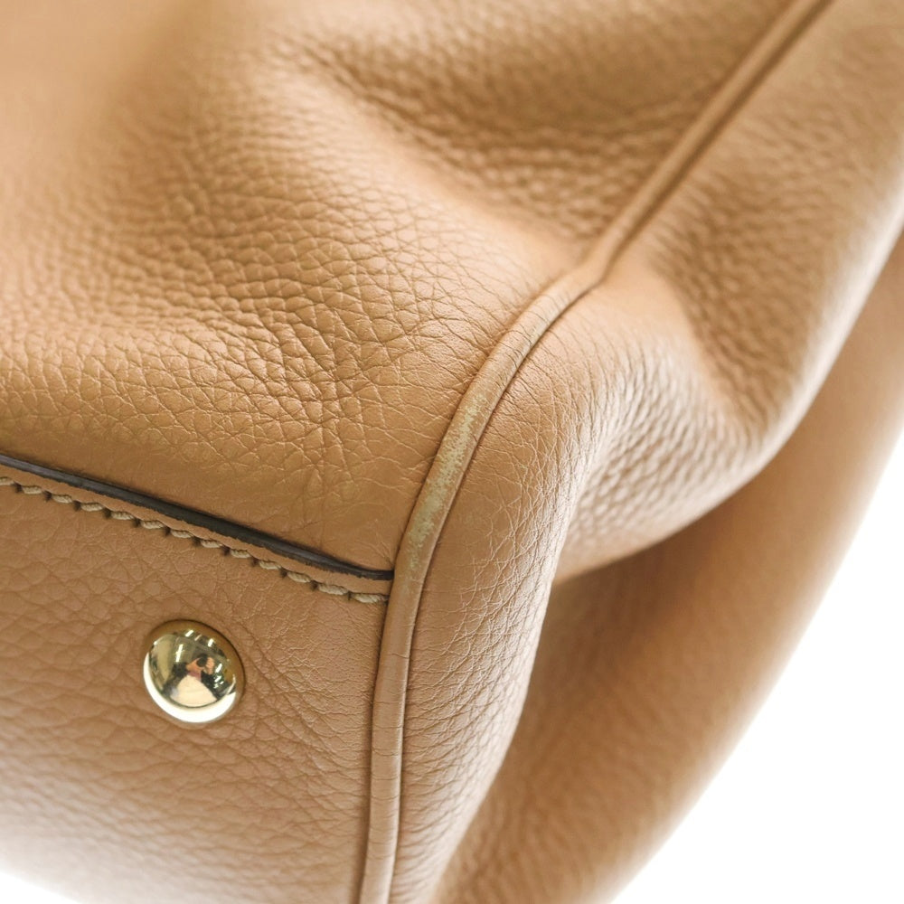GUCCI(グッチ) バンブー 2WAYバッグ ショルダーバッグ ハンドバッグ ベージュ ブラウン レザー 323660 ゴールド金具 レディース