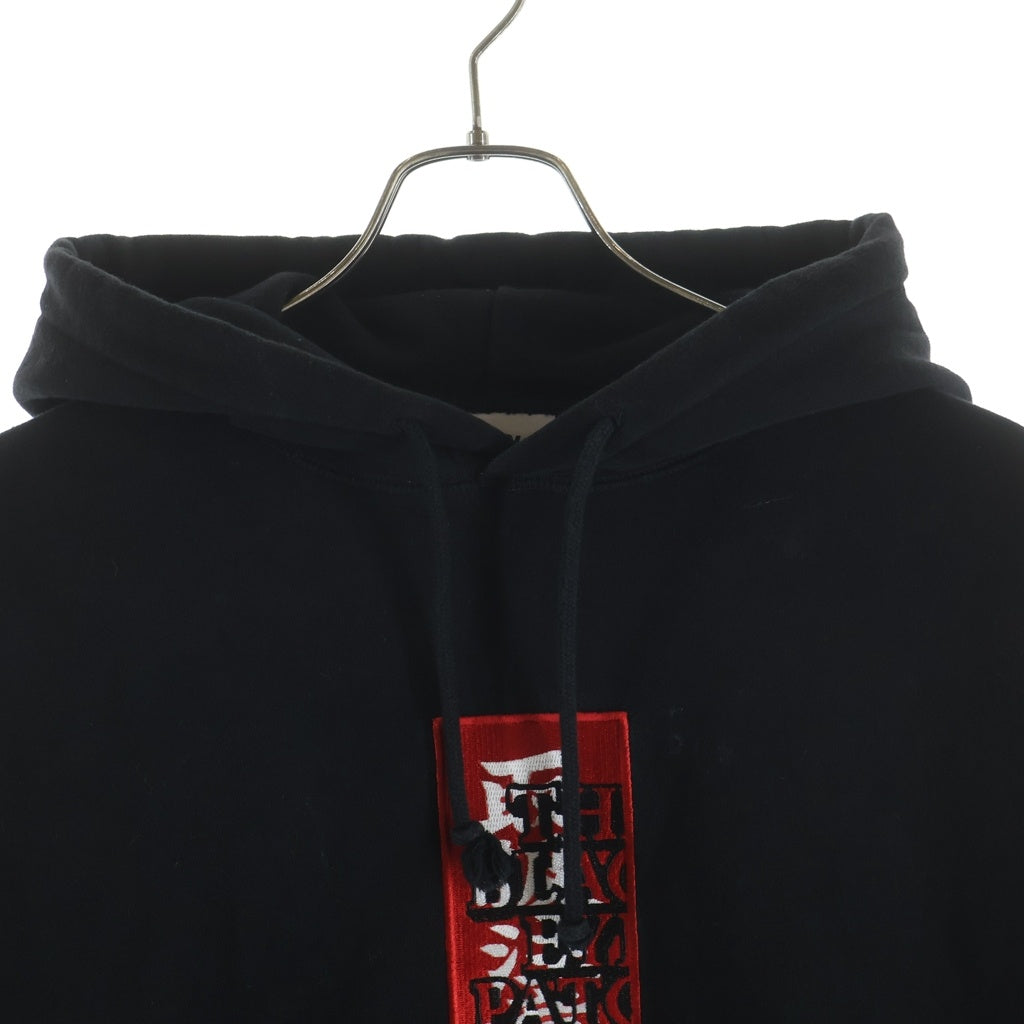 THE BLACK EYE PATCH(ブラックアイパッチ) ロゴ パーカー ブラック コットン #L