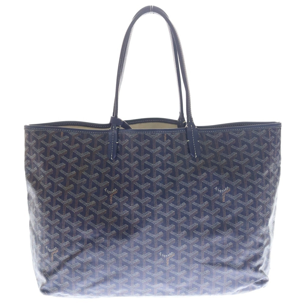 GOYARD(ゴヤール) サンルイPM トートバッグ ハンドバッグ ネイビー ブルー レザー